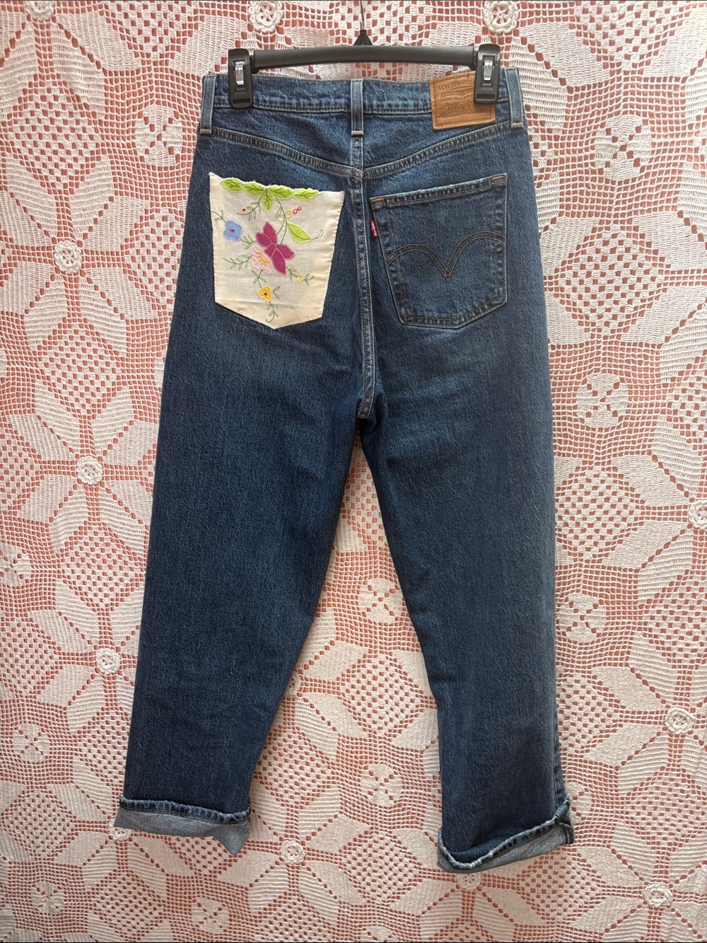 Upcycled Levi’s Ribcage Straight Ankle Jeans – Good Ghost Vintage